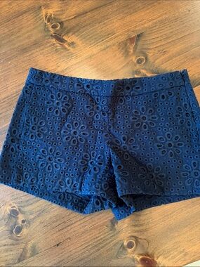J Crew Women’s Navy Eyelet Lace Shorts